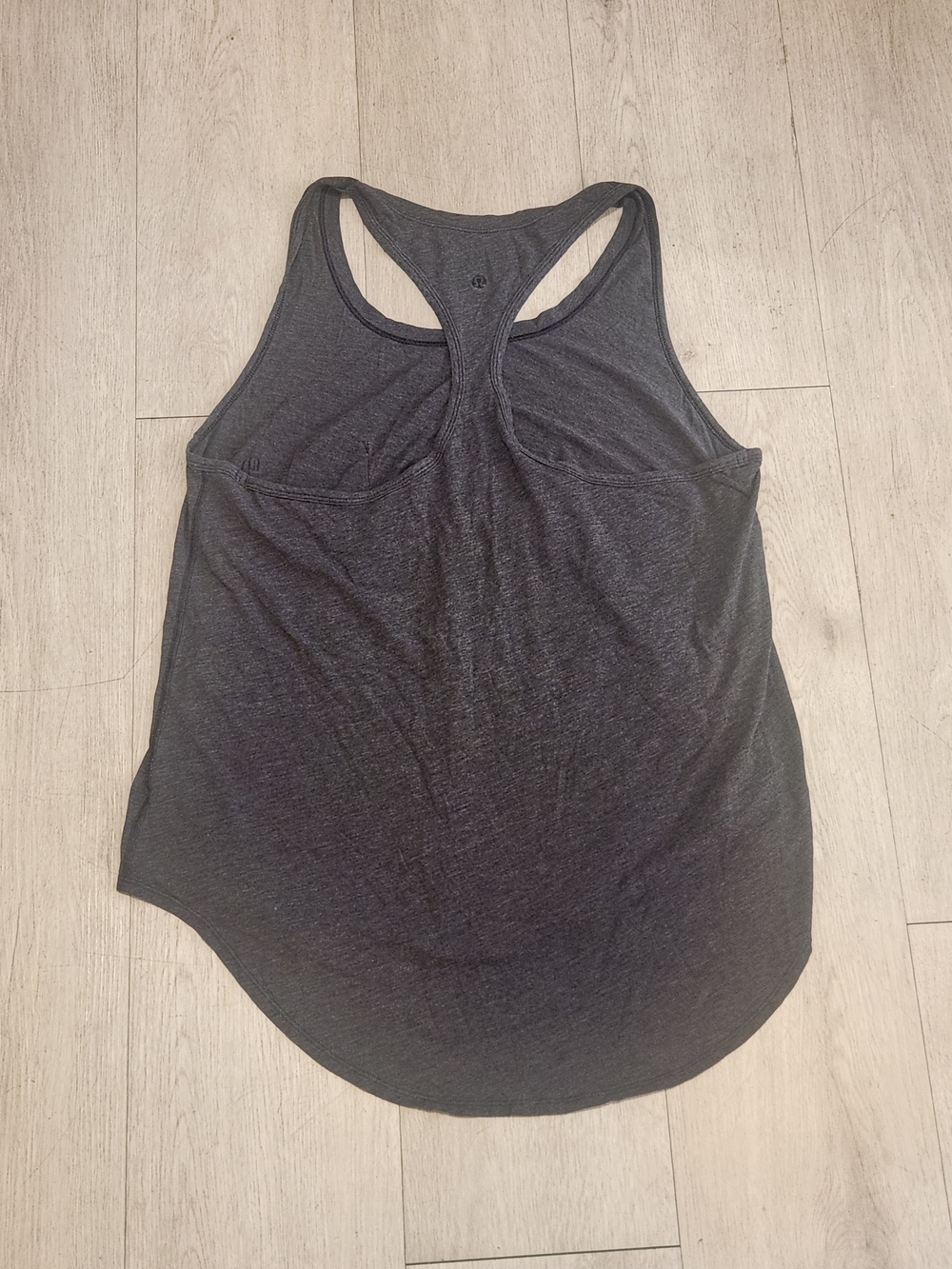 Lululemon Heathered Charcoal Grey Pocket Racerback Tank Top
